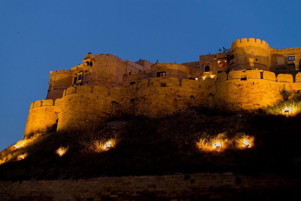 Night View Of jaisalmer Fort